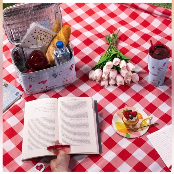 Kate Spade Light Blue Park Picnic Insulated Lunch Bag NWT - Picture 6 of 9